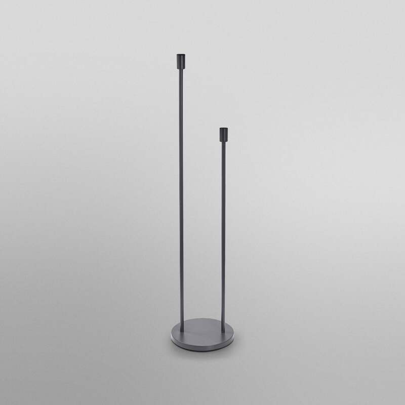 OSRAM Stehlampe DECOR STICK dunkelgrau 146 cm 2 x E27 40 W Schalter am Kabel - 4099854440342