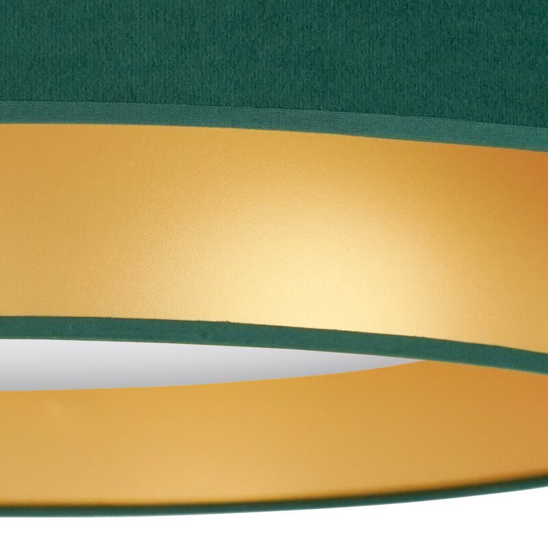 Deckenlampe Lampe LED Luneta Fernbedienung Samt dunkelgrün gold Deckenleuchte - 5905317606394