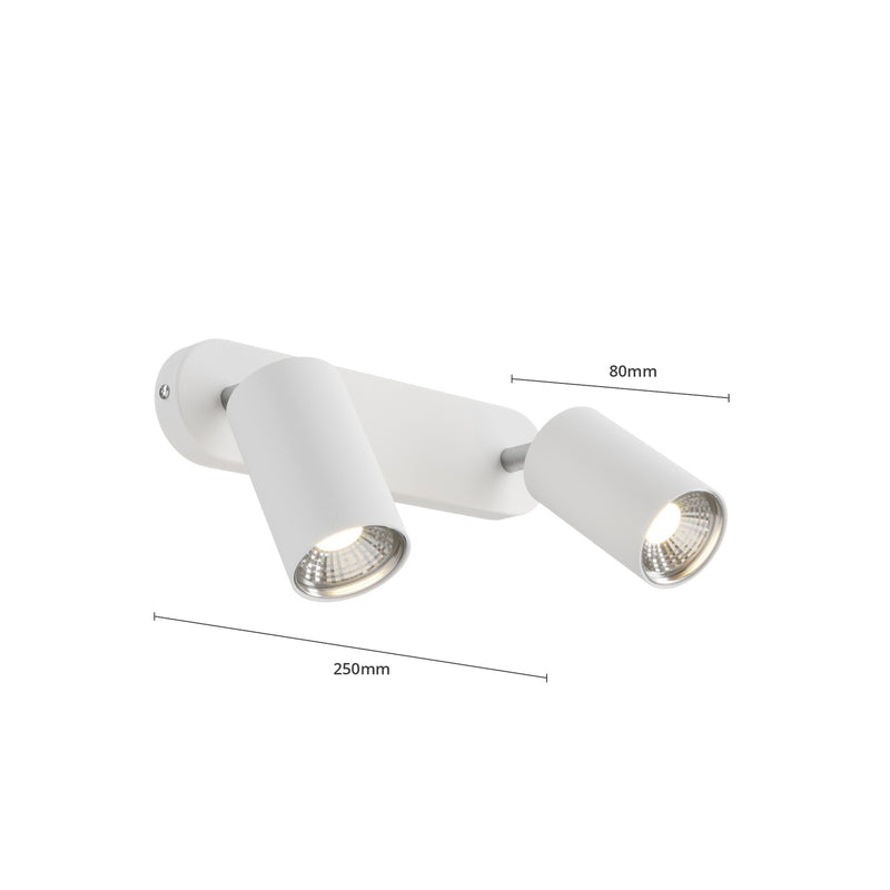 Nowodvorski Wandleuchte Eye Spot Strahler LED dimmbar 2-flammig weiß 25x8cm - 5903139601597