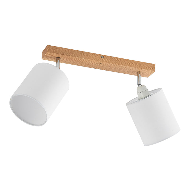 Lindby Deckenstrahler Strahler Imarin LED 2-flammig dimmbar Eiche weiß 41x13cm - 4251911728927