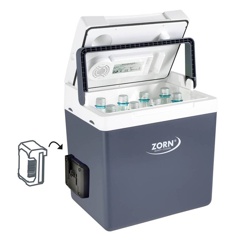 ZORN Akku-Kühlbox Z 26 DC 25l Thermoelektrisch Grau Delta T bis 17°C ohne Akku - 4251702501197