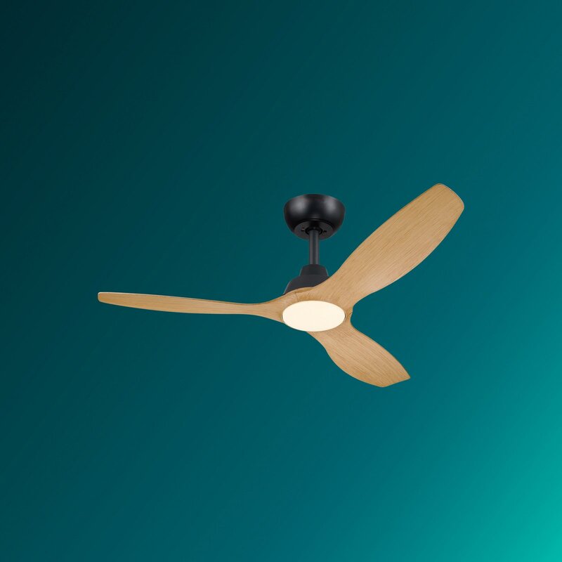 Philips Ventilator Deckenventilator LED Lüfter Olas holz schwarz Fernbedienung - 8720169370012