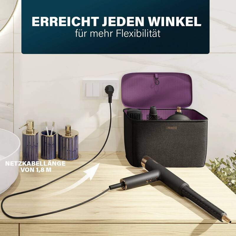 Princess Profi-Airstyler Haartrockner Föhn Haarstyler Schwarz - 8712836997707