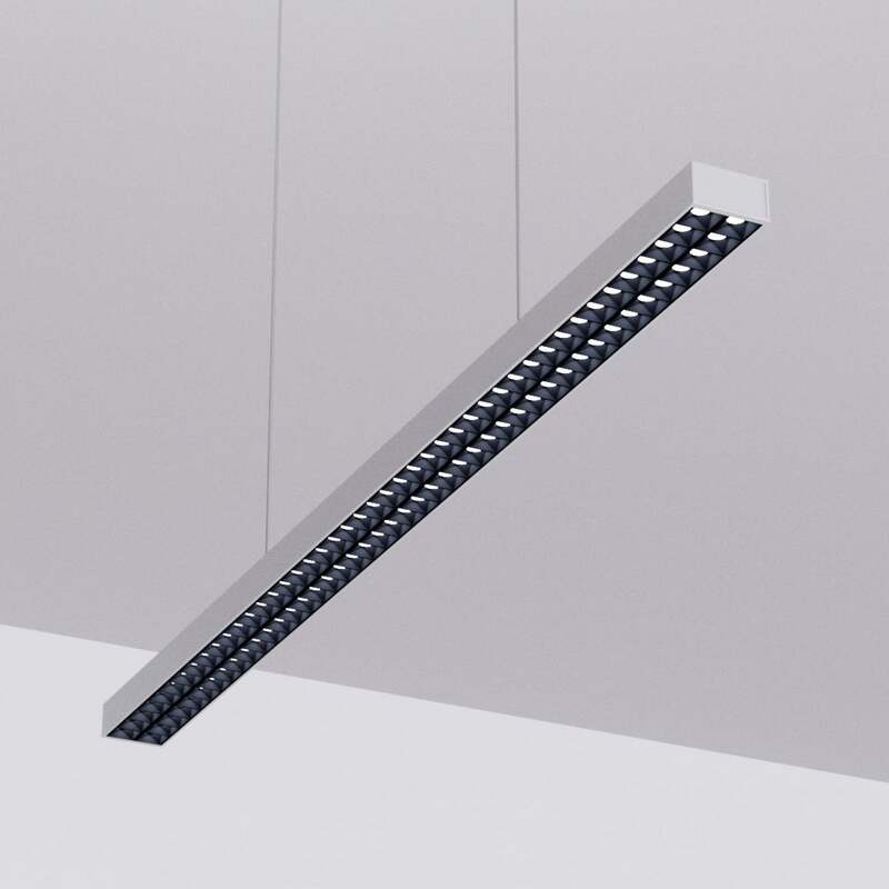 Arcchio Pendelleuchte Jolinda LED Hängelampe silber 118cm Büroleuchte 7970lm - 4251096542455