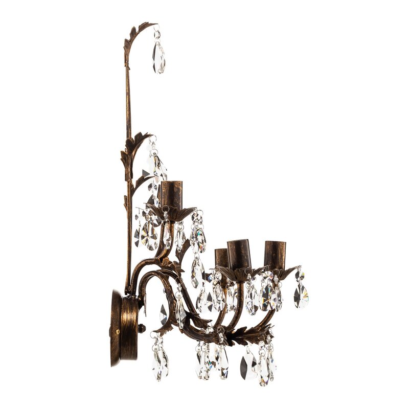 ONLI Kristall-Wandleuchte Teresa bronze fünfflammig Wandlampe Lampe Leuchte Spot - 8030626518612