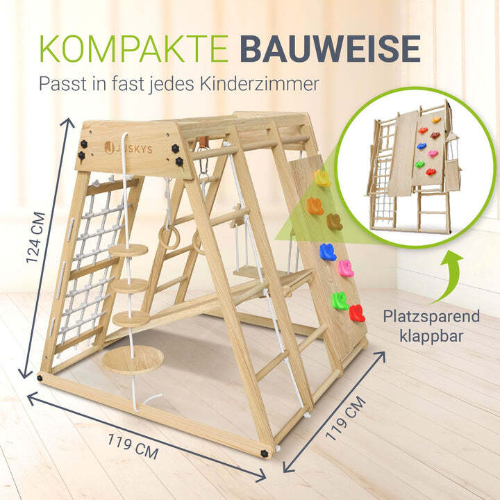 Klettergerüst Indoor für Kinder Maxi Spielgerüst Motorik Kreativität Zubehör - 4262437183282
