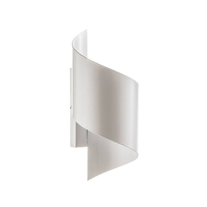 B-Ware Wandlampe Spiner LED Wandleuchte dimmbar Stahl weiß 30cm Höhe 14cm Breite