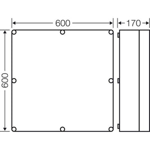 B-Ware Hensel 2000013 Leergehäuse Kunststoff Gehäuse Verteilerschrank-Zubehör Schrank