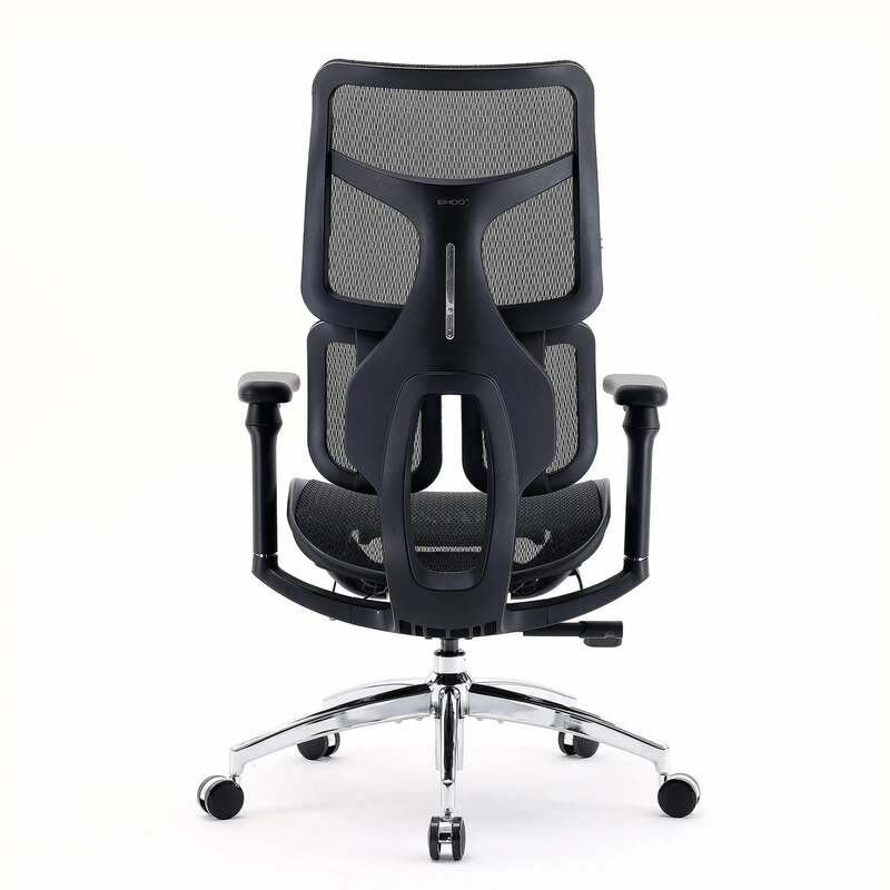 SIHOO Bürostuhl Ergonomischer Stuhl S100 Schwarz Netzstoff Höhenverstellbar - 0199284390652