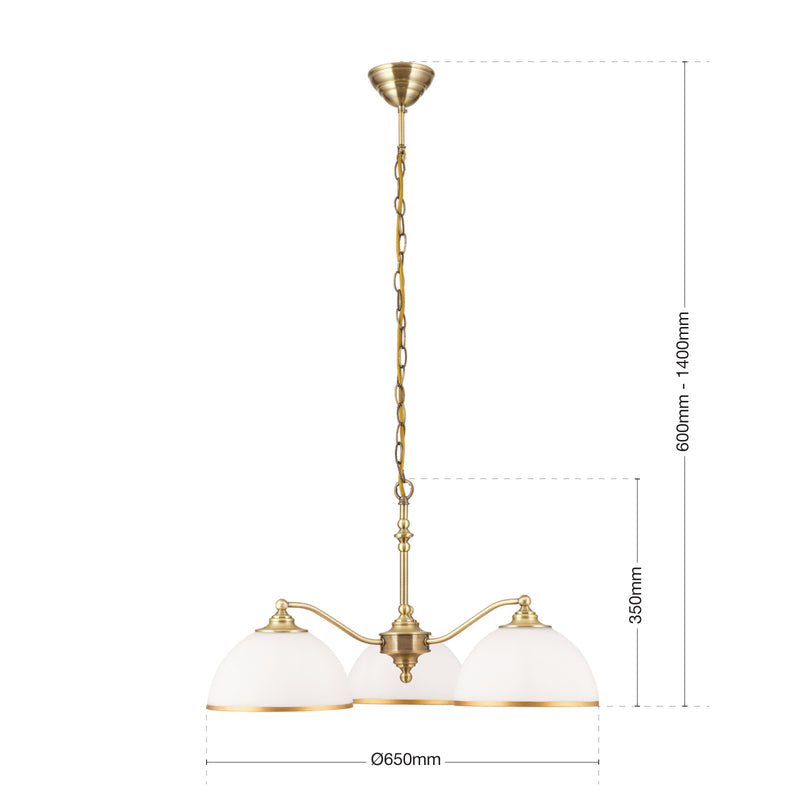 Hängeleuchte Old Lamp mit Kettenabhängung 3-flg. Hängelampe SIEHE TEXT/FOTO - 9003090274031
