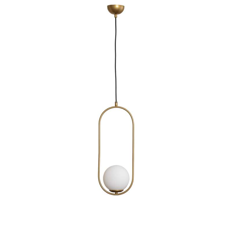 Hängeleuchte Mudoni gold/weiß E27 dimmbar Designer Lampe Pendelleuchte 53cm - 8684283471829