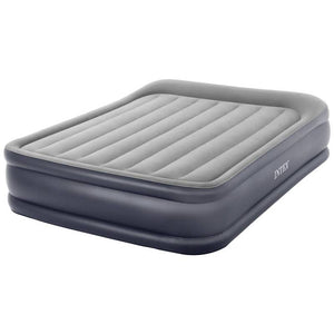 B-Ware Intex Luftbett DuraBeam PillowRestRaised 203x152cm grau 272kg Elektropumpe