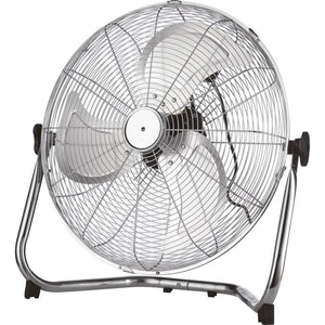 B-Ware Bodenventilator Ø45cm Chrom leistungsstark 100W Windmaschine für große Räume