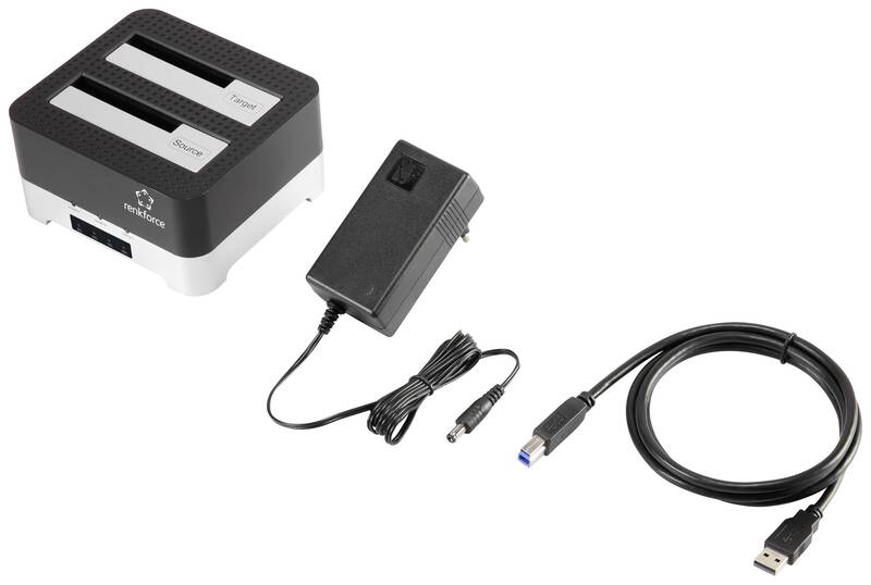Renkforce RF-DOCKING-02 SATA USB 3.2 Gen 1 (USB 3.0) Festplatten-Kopierstation Mit Clone-Funktion (RF-5047512) - 4064161207230