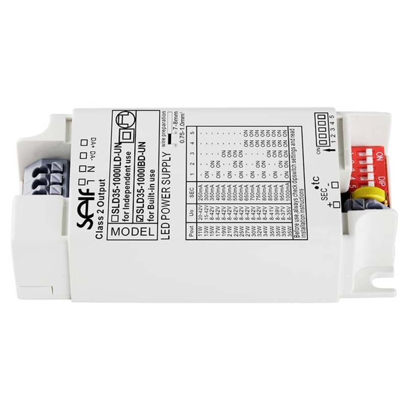 Self Electronics LED Trafo Treiber Netzteil dimmbar 35 W 1 A Kunststoffgehäuse - 4021087073141