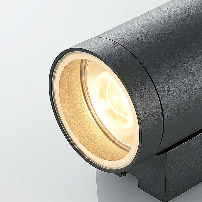 Lucande Thomke AußenWandleuchte Wandleuchte Lampe Leuchte 1-flammig dunkelg29 - 4251096569346