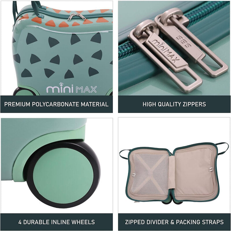 MiniMax Aerolite Kinderkoffer Trolley Rollkoffer Dinosaurier 29L 4 Rollen Bag - 5038230168622