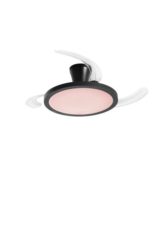 Intec Plafoniera Ventilator CCT dimmbar RGB Condor 46W 4050lm 24x49cm schwarz - 8031414929641