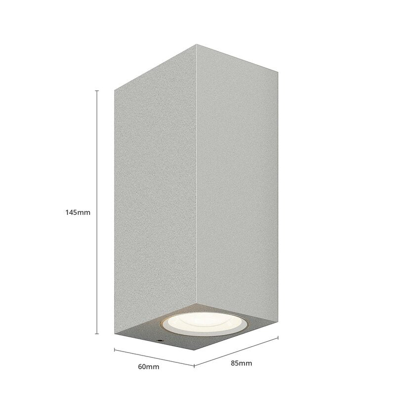 Lucande Silberne Außenwandleuchte AußenWandleuchte Leuchte Tavi Bridgelux LED - 6291105700696