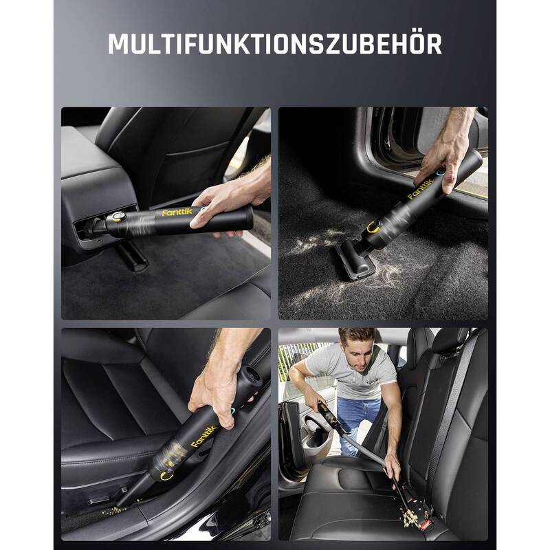 Fanttik Akku-Zyklon-Staubsauger Handstaubsauger 40 Minuten 11,1V schwarz 895g - 4064161487496
