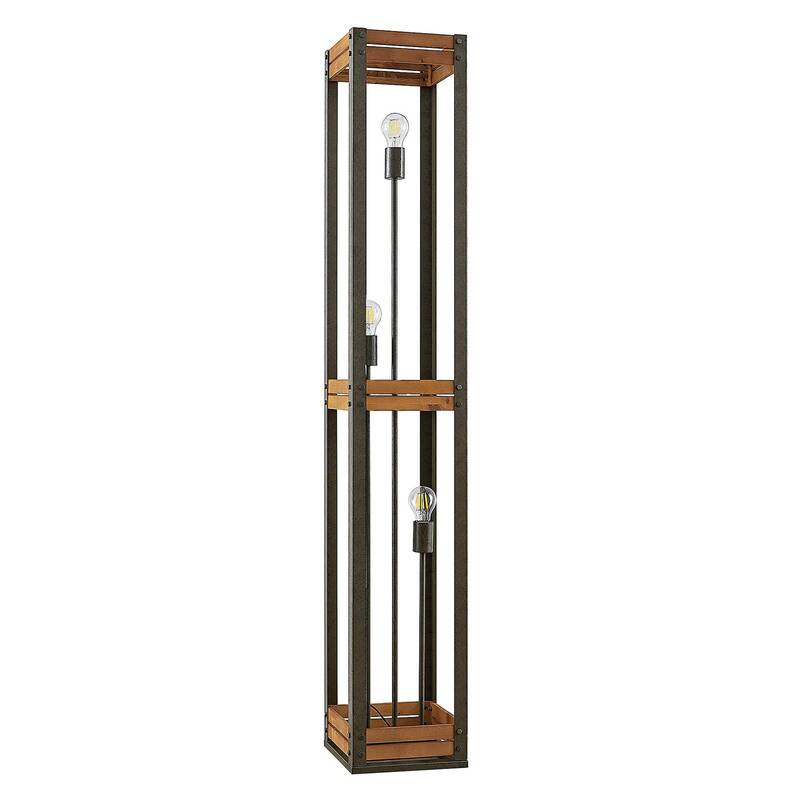 Lindby Kanisa Stehleuchte Stehlampe Wohnzimmerlampe Lampe Leuchte Metall Holz912 - 4251911708028
