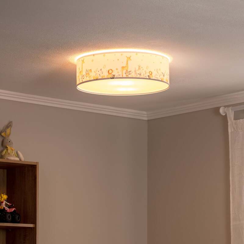 Euluna Kinderzimmer-Deckenleuchte Max Ø 50 cm dimmbar bunt weiß Metall PVC - 5906742026016