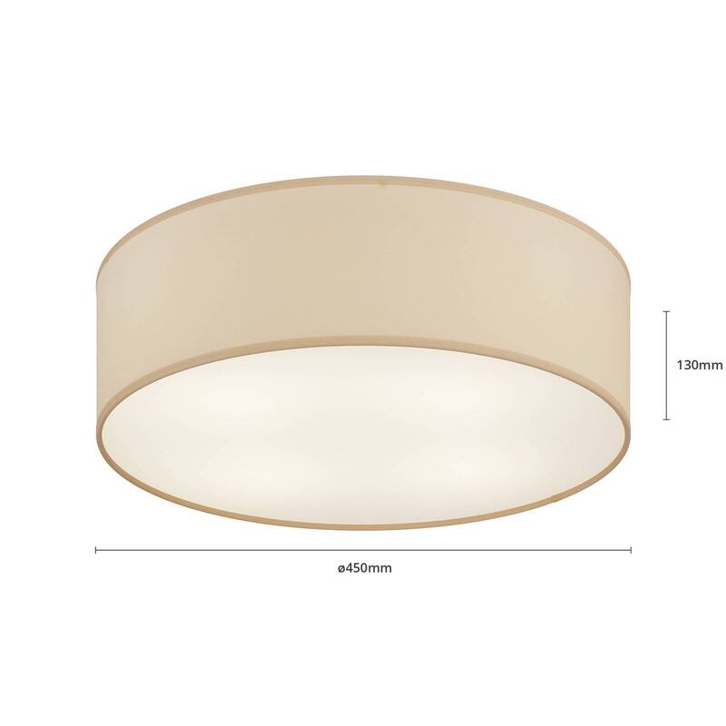 Euluna Deckenleuchte Rondo Deckenlampe Deckenlicht beige 45 cm Wohnzimmer r637 - 5901780544300