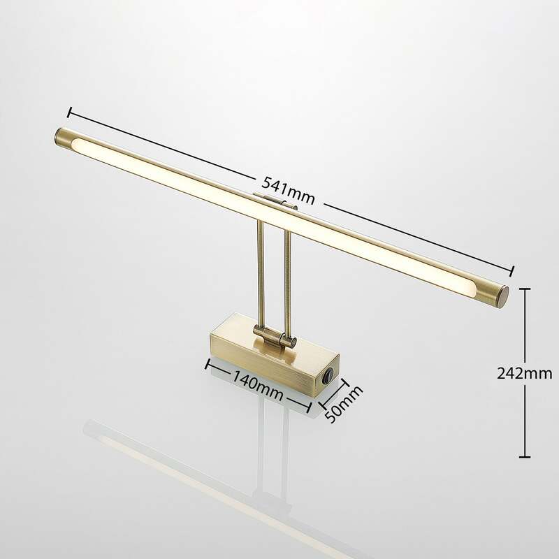 Lucande Wandleuchte Bilderleuchte Dimitrij LED Lampe Messing 54cm warmweiß 691lm - 4251096574364