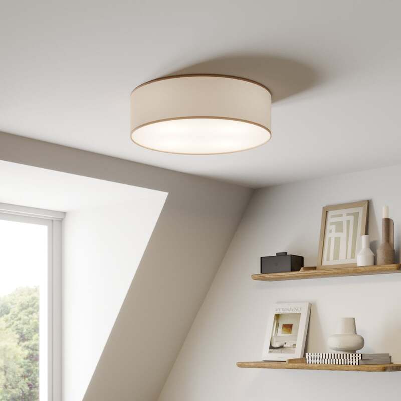 TK-Lighting Deckenleuchte Rondo LED Lampe dimmbar beige Ø45cm 4-flammig Metall - 5901780544300