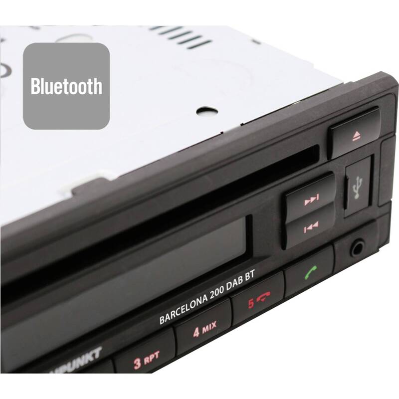 Blaupunkt Autoradio Barcelona 200 DAB BT Bluetooth Freisprecheinrichtung schwarz - 4260499852375