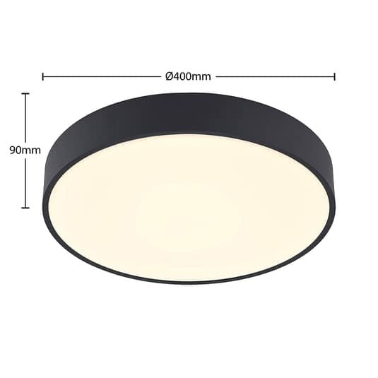 Arcchio Deckenleuchte Deckenlampe LED Vanida Schwarz Rundumlicht Aluminium Acryl - 4251096597707