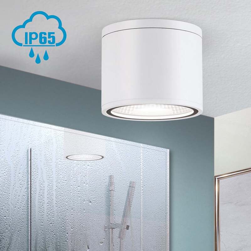 Orion Deckenstrahler Außenleuchte Sputnik LED Strahler IP65 weiß Ø14,5cm 1030lm - 9003090266784