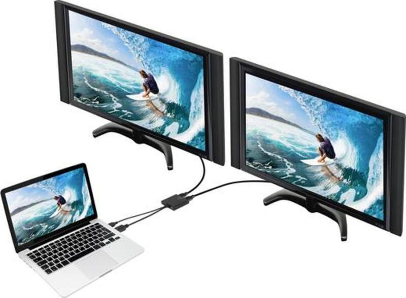 Renkforce DisplayPort Splitter DisplayPort Stecker/Buchse Schwarz - 4016139314785