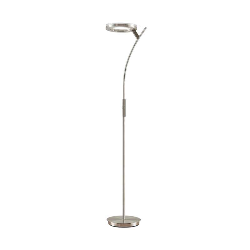 Lindby Stehleuchte Darion LED dimmbar Lampe Leuchte grau Metall 180cm hoch - 4251096544954