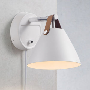 B-Ware DFTP by Nordlux Wandleuchte Strap mit Lederriemen weiß Wandleuchte Bilderleuchte