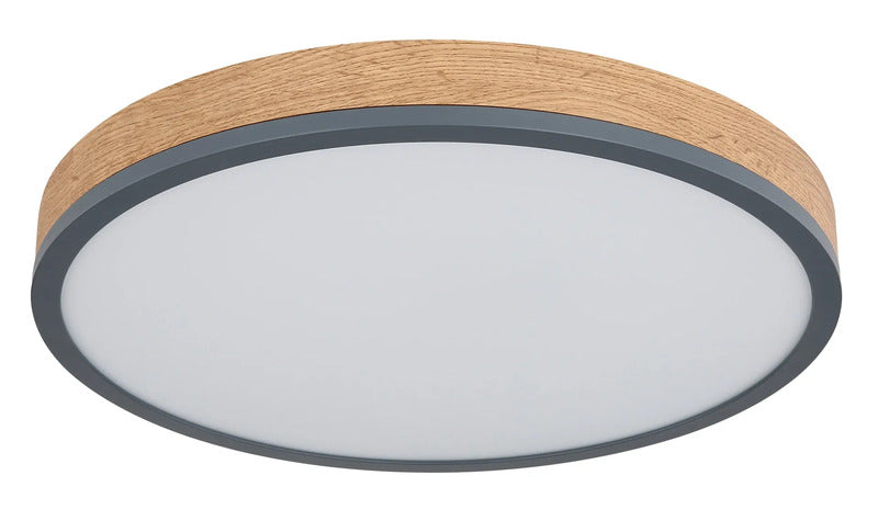 Globo Deckenleuchte Lampe LED DORO Deckenlampe Graphit holzoptik opal Kunststoff - 9007371430567