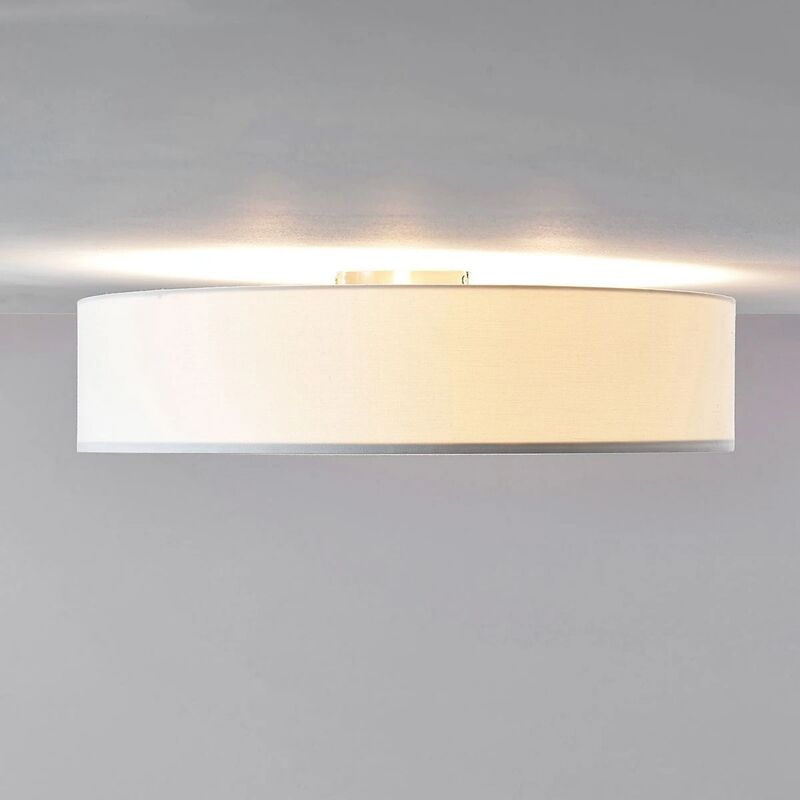 Lindby Gordana Fabric Ceiling Lamp in White, 57 Cm - 4251096558814