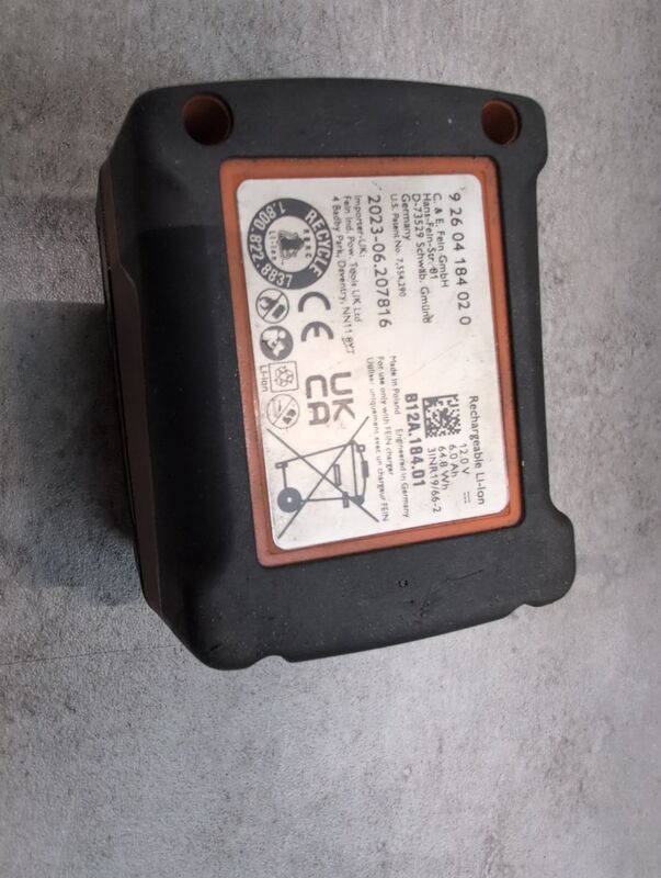 Fein Werkzeug-Akku 12V 6Ah Li-Ion Akku für Elektrowerkzeuge wiederaufladbar - 4014586890623