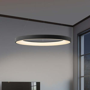 B-Ware LED-Hängeleuchte Niseko II schwarz 50 cm dimmbar mit Fernbedienung Mantra