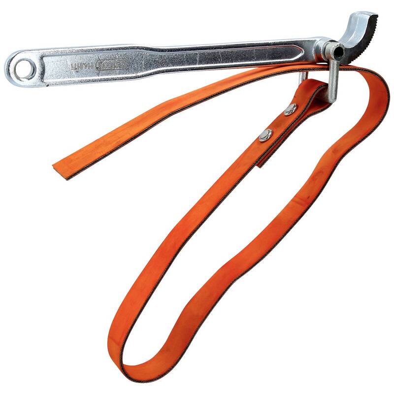 KS Tools Gurtrohrzange Zange Chrom Vanadium rutschfest Gewebeband Metallgriff - 4042146543672