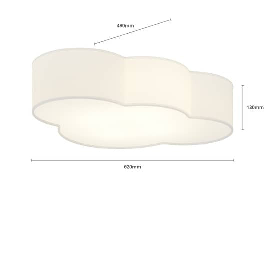 Euluna Deckenlampe Deckenlampe Lampe Leuchte Wohnzimmer Cloud Textil 62cm w670 - 5901780515331