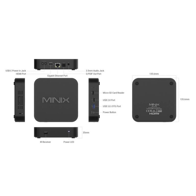 MINIX U8K-ULTRA 8K UHD Streaming Box mit KI Upscaler und 128 GB Speicher - 4897016411984