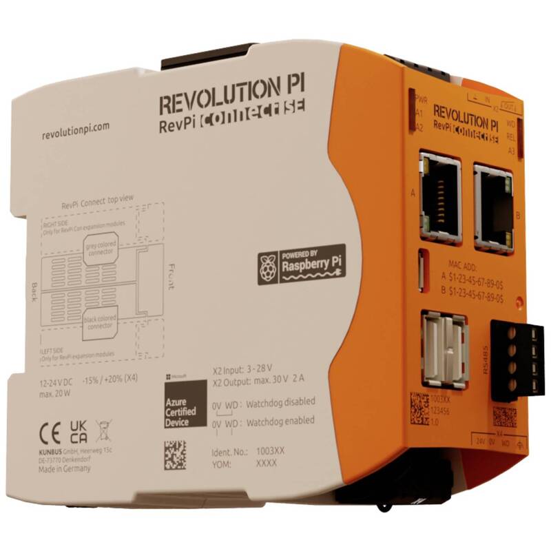Kunbus RevPi Connect SE 8 GB PR100368 SPS-Erweiterungsmodul 24 V/DC Modul SPS - 4260498391844