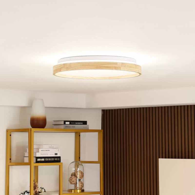 Lindby Smart LED-Deckenleuchte Mirren 49,5cm dimmbar CCT Tuya WLAN Holz - 4251911766868