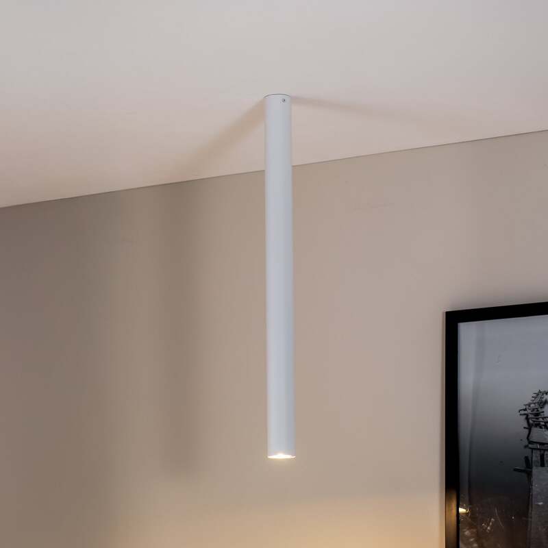 Deckenstrahler Lampe Strahler Tecno 1XXL Stahl weiß GU10 LED dimmbar 80 cm - 5901738928701