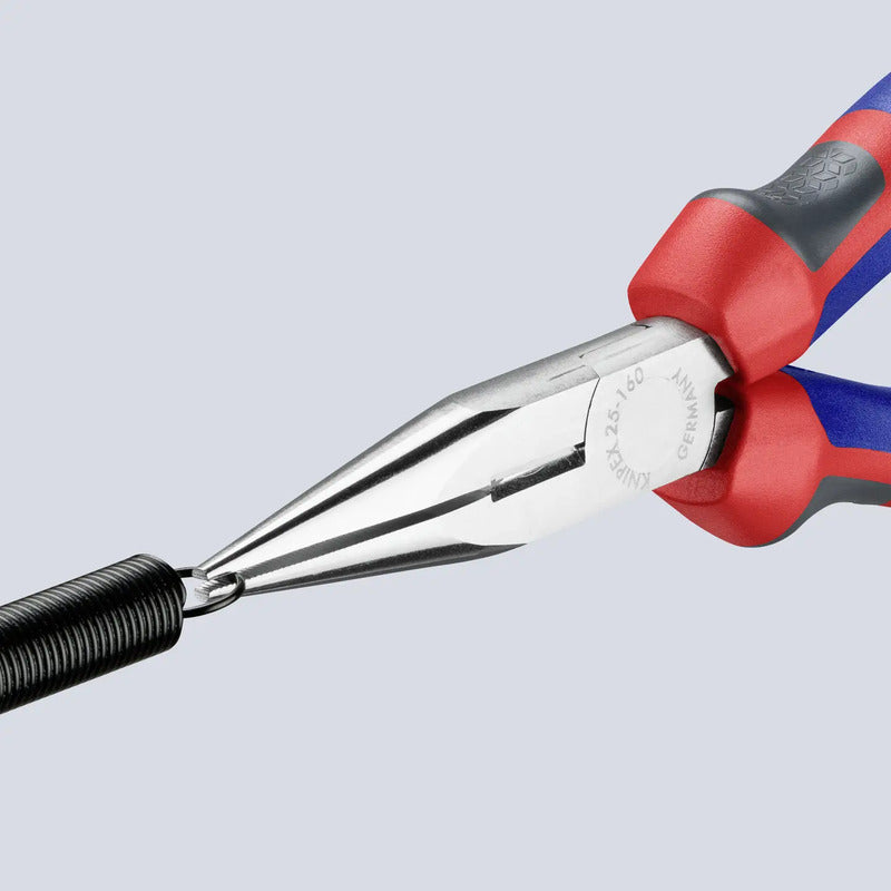 Knipex 25 05 160 Flachrundzange 160 mm Vanadium Elektrostahl für Elektronik - 4003773022817