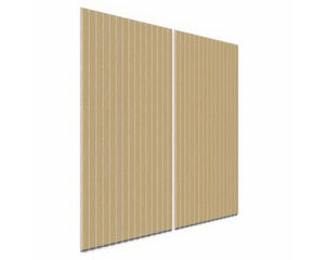 B-Ware Akustikpaneel Wandverkleidung Akustikfilz Grau 119,8cm x 60cm MDF Eiche natur