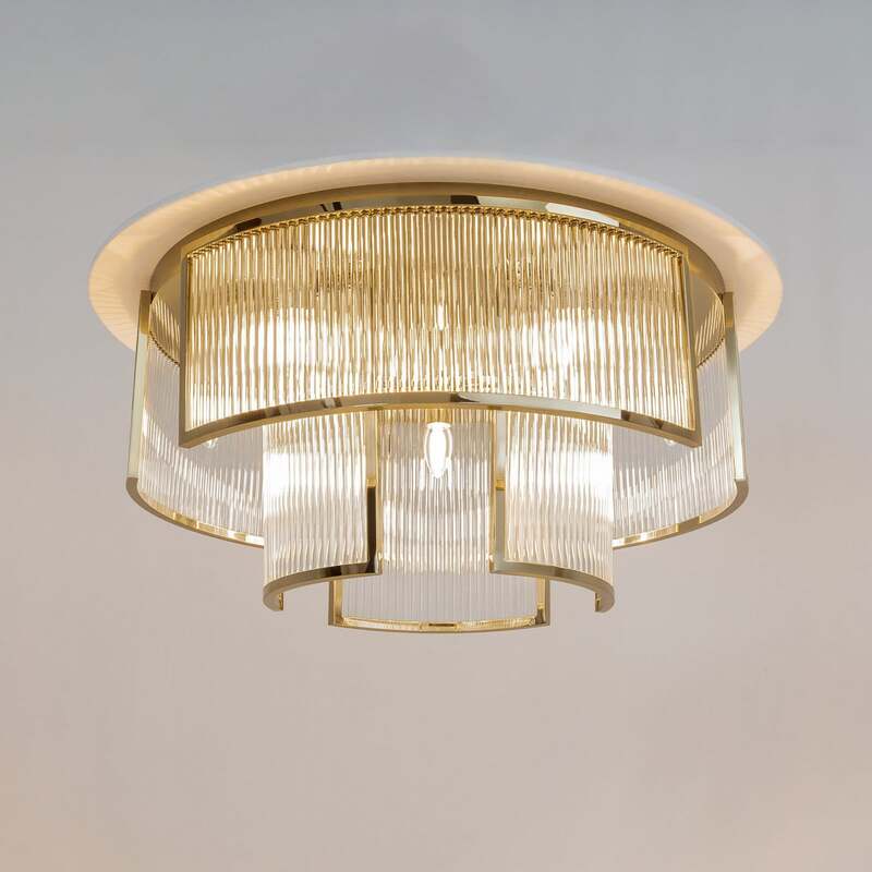 Maytoni Deckenleuchte Frame 9-flammig LED Hängelampe Lampe dimmbar gold klar - 4099776057840