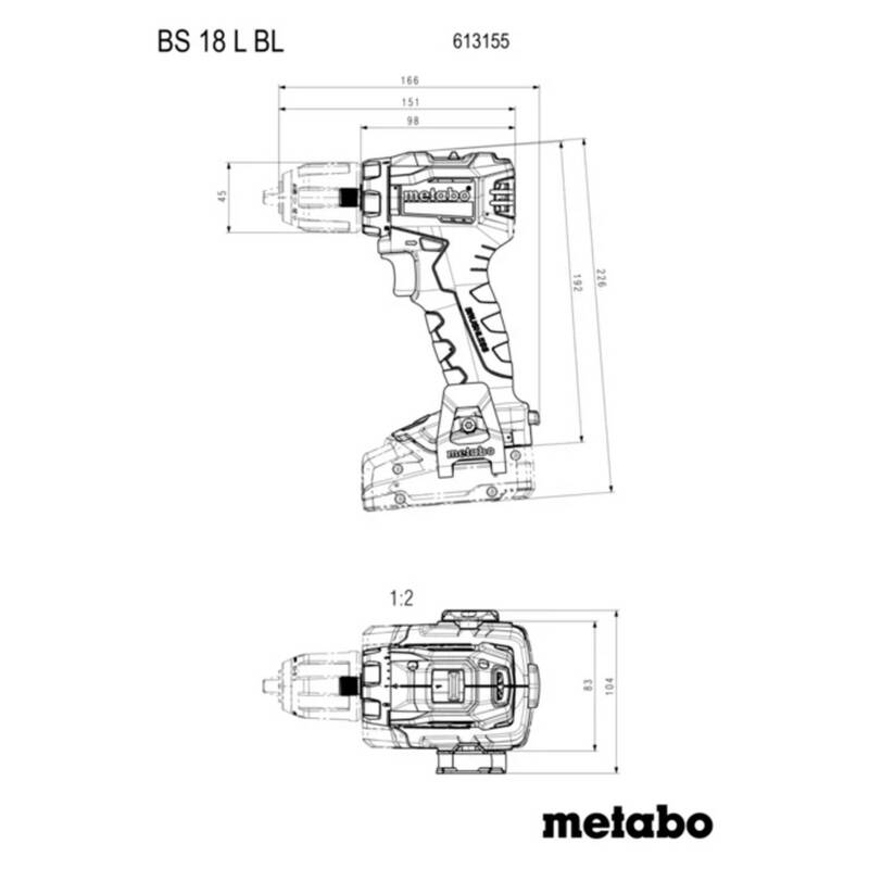 Metabo Akku-Bohrschrauber BS 18 L BL 18V Li-Ion bürstenlos 65Nm inkl. Koffer - 4061792245853