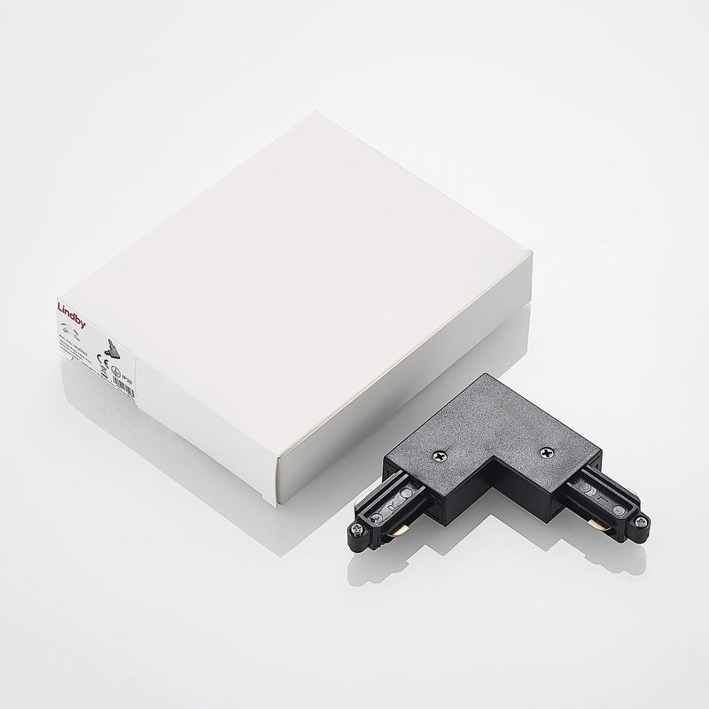 Lindby Eckverbinder Linaro schwarz 1-Phasen-System 6,5x6,5 cm Kunststoff - 4251911701265